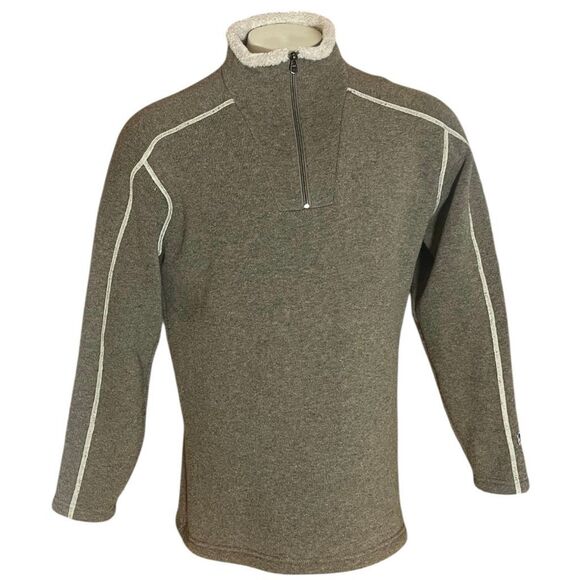 Kuhl Men’s Europa 1/4 Zip Fleece Pull On Tan Sweater Sz L - Picture 2 of 15
